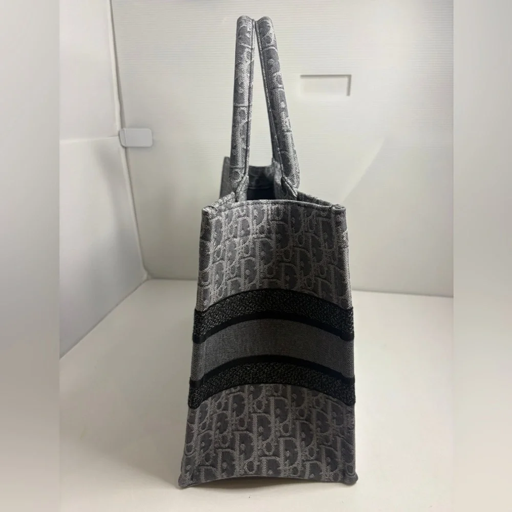 Christian Dior Medium Gray Oblique Book Tote - Picture 8 of 10